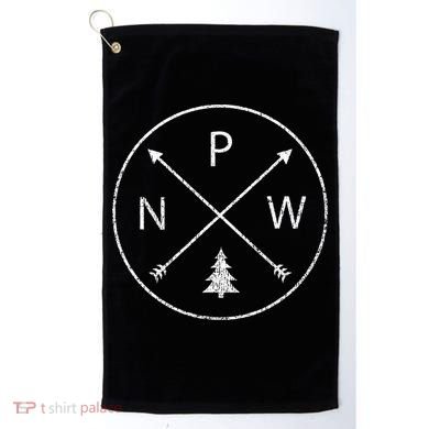 Simple Pacific Northwest Accessory Arrows Pine Tree PNW Golf Towel