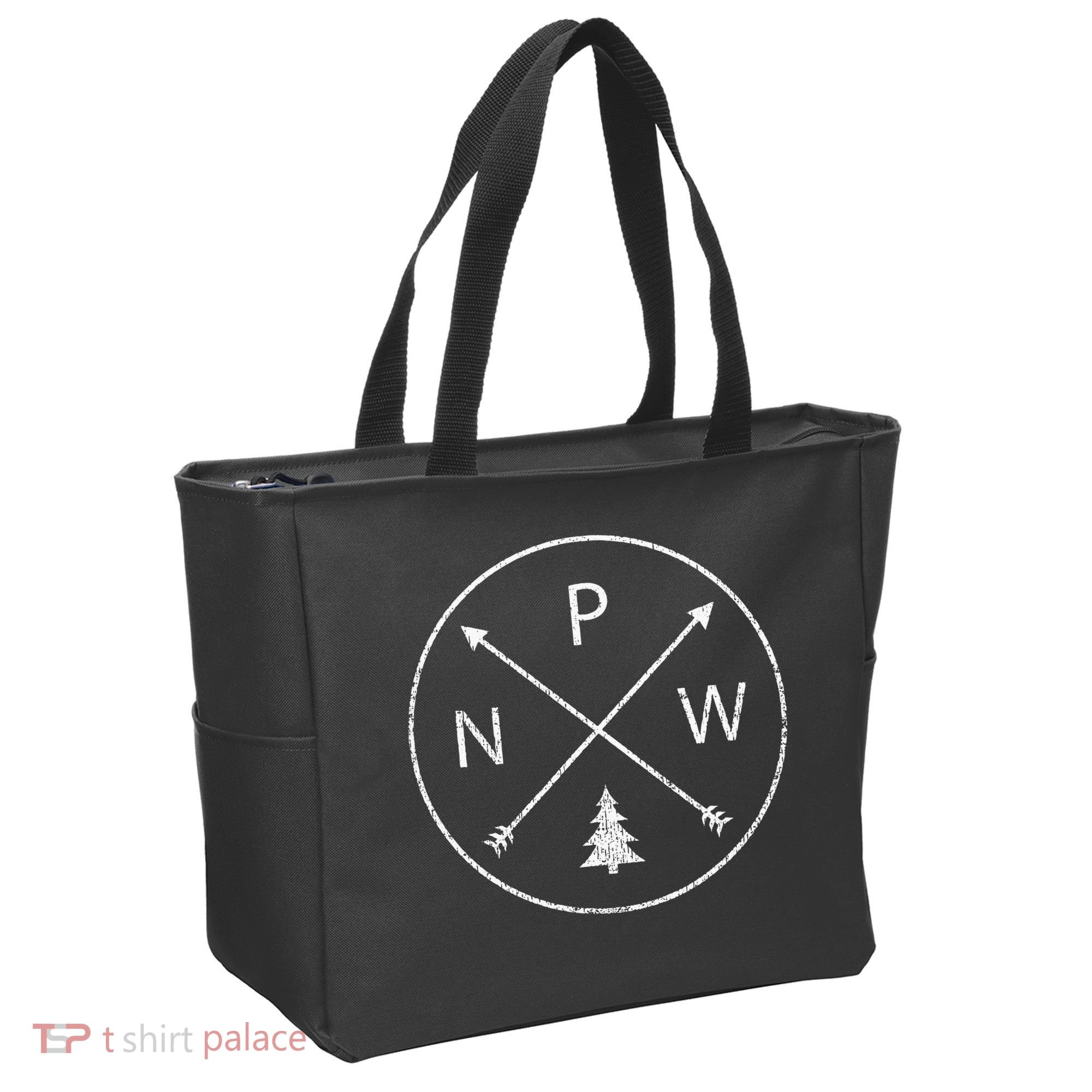Simple Pacific Northwest Accessory Arrows Pine Tree PNW Tote Bag