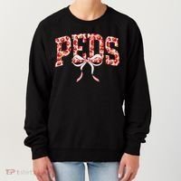 Strawberry Pediatrics Nurse Coquette Bow PEDS RN Nursing Women's Sweatshirt thumb 0