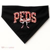 Strawberry Pediatrics Nurse Coquette Bow PEDS RN Nursing USA-Made Doggie Bandana thumb 0