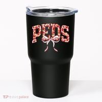 Strawberry Pediatrics Nurse Coquette Bow PEDS RN Nursing Tumbler thumb 0