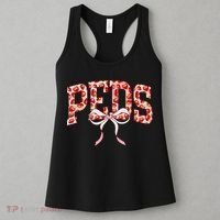 Strawberry Pediatrics Nurse Coquette Bow PEDS RN Nursing Women's Tank Top thumb 3