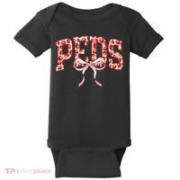 Strawberry Pediatrics Nurse Coquette Bow PEDS RN Nursing Baby Bodysuit thumb 0