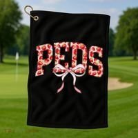 Strawberry Pediatrics Nurse Coquette Bow PEDS RN Nursing Golf Towel thumb 1