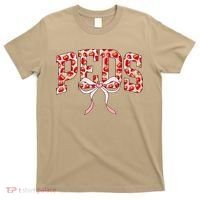 Strawberry Pediatrics Nurse Coquette Bow PEDS RN Nursing T-Shirt thumb 0
