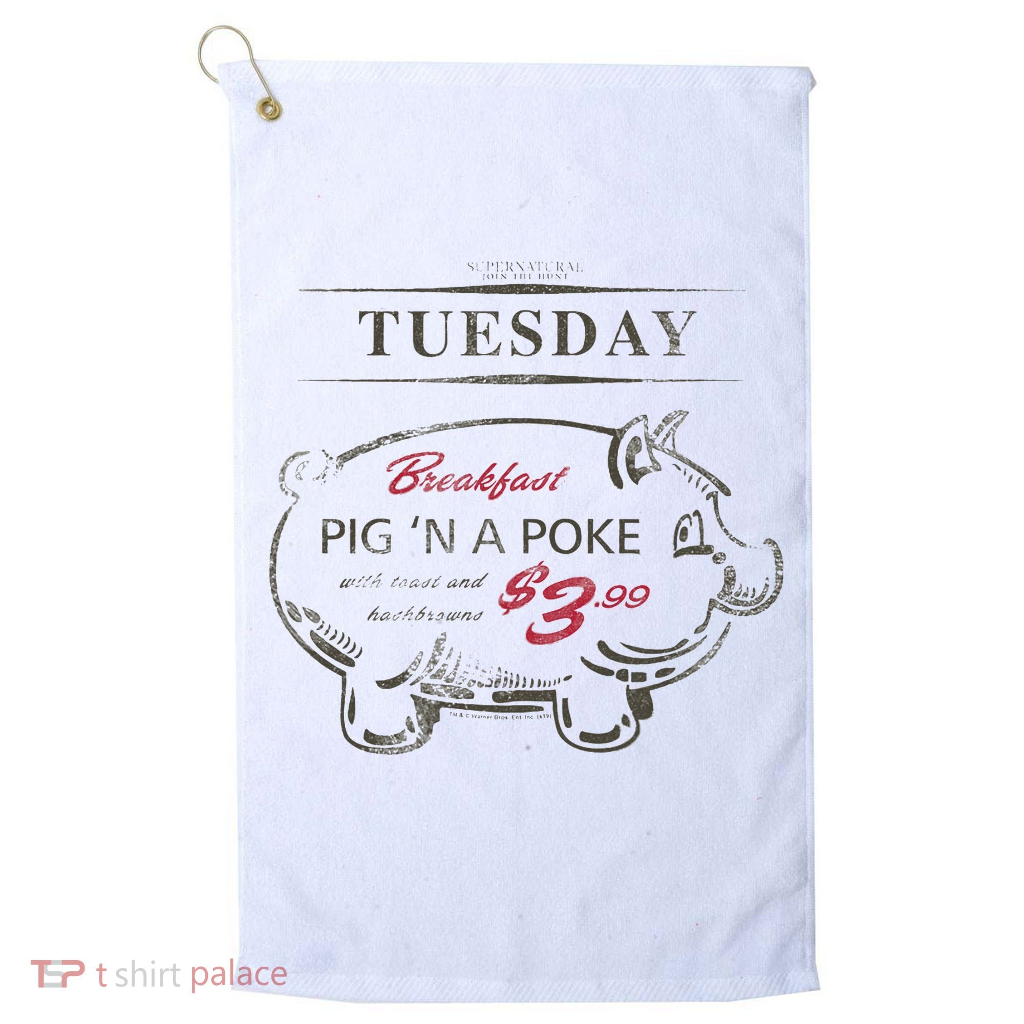 Supernatural Pig N A Poke Golf Towel