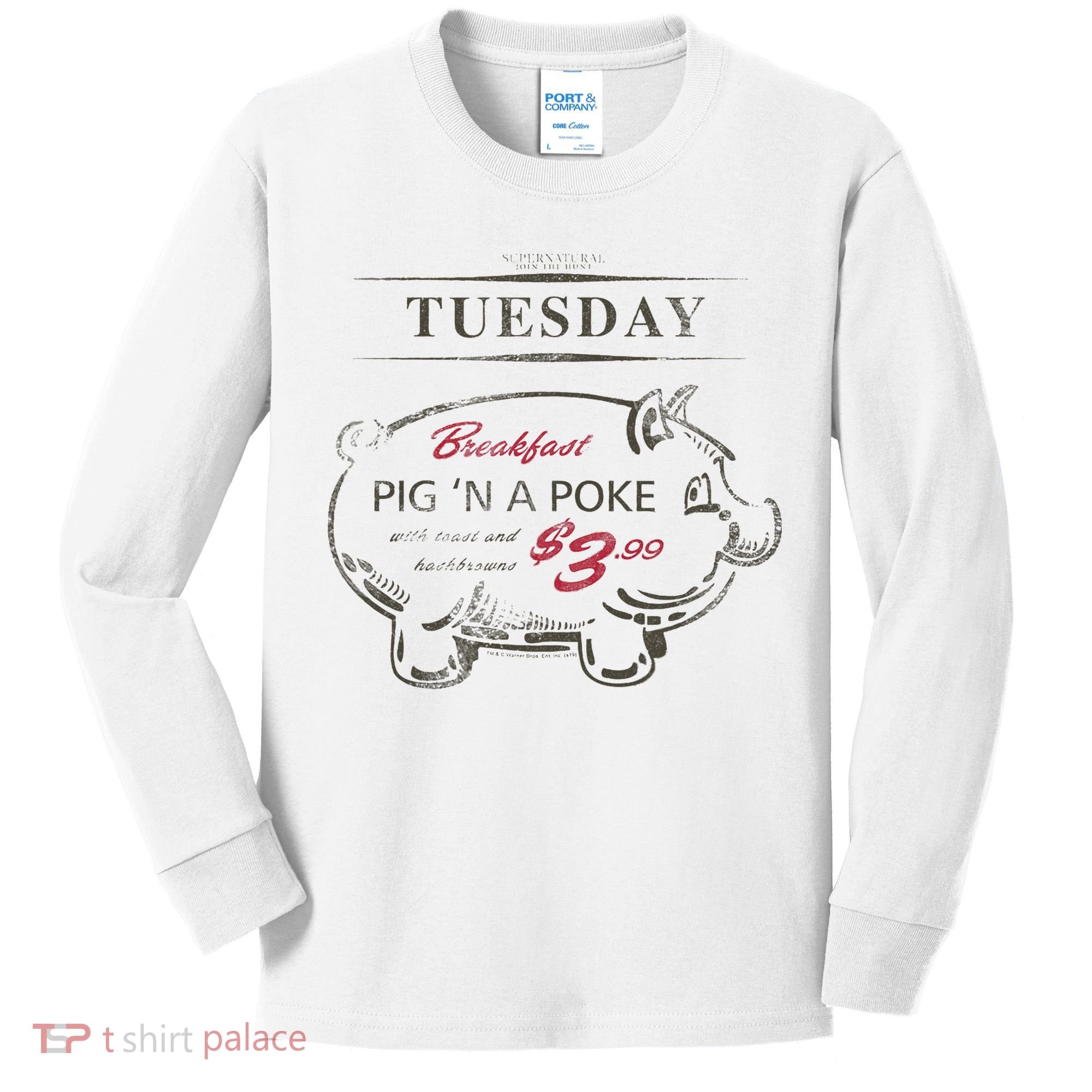 Supernatural Pig N A Poke Kids Long Sleeve Shirt