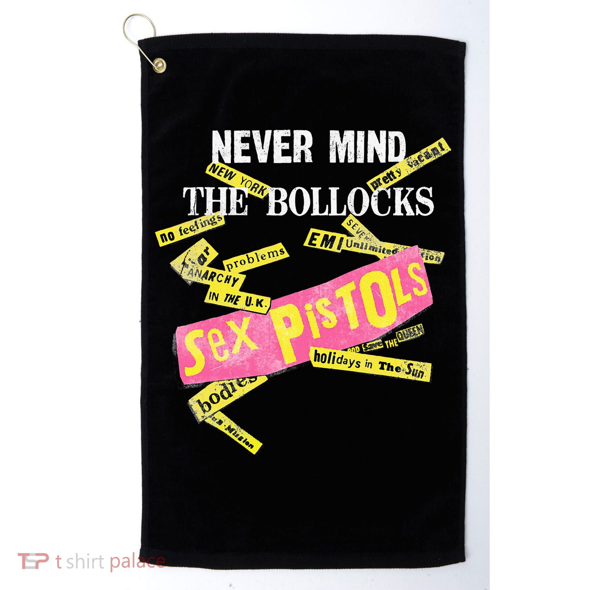 Sex Pistols Never Mind The Bollocks Tabs Golf Towel