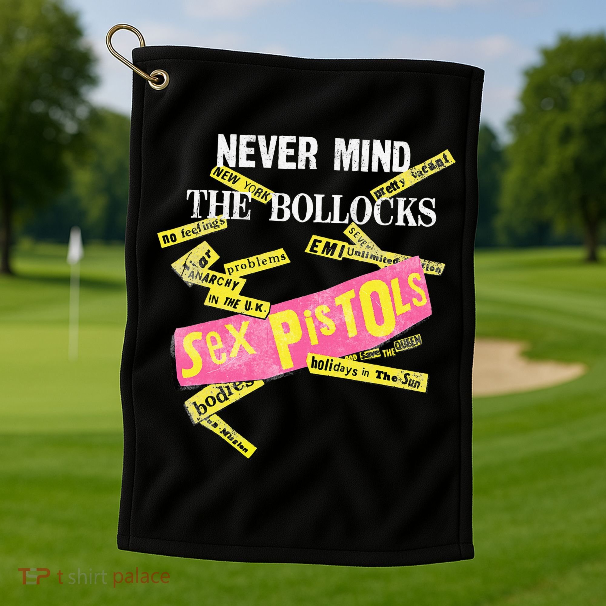 Sex Pistols Never Mind The Bollocks Tabs Golf Towel
