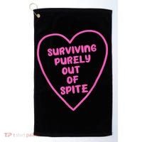Surviving Purely Out Of Spite Apparel Golf Towel thumb 0