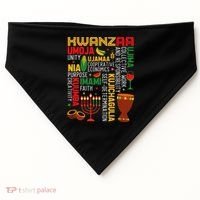 Seven Principles Of Kwanzaa Proud African American Holiday USA-Made Doggie Bandana thumb 0