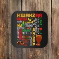 Seven Principles Of Kwanzaa Proud African American Holiday Coaster thumb 0