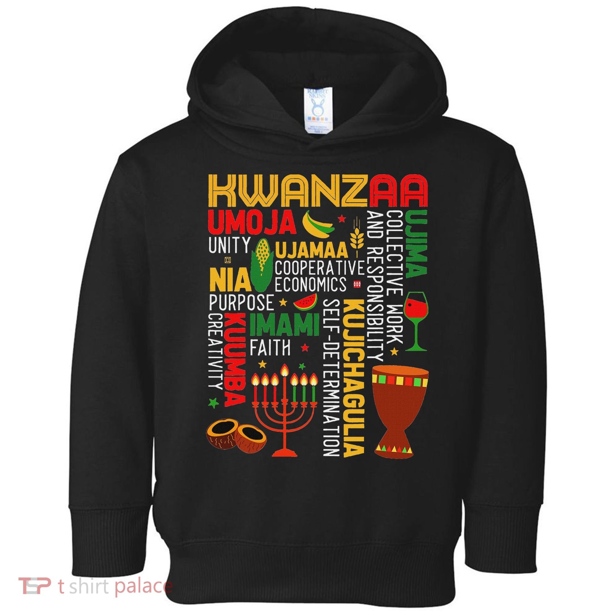 Seven Principles Of Kwanzaa Proud African American Holiday Toddler Hoodie
