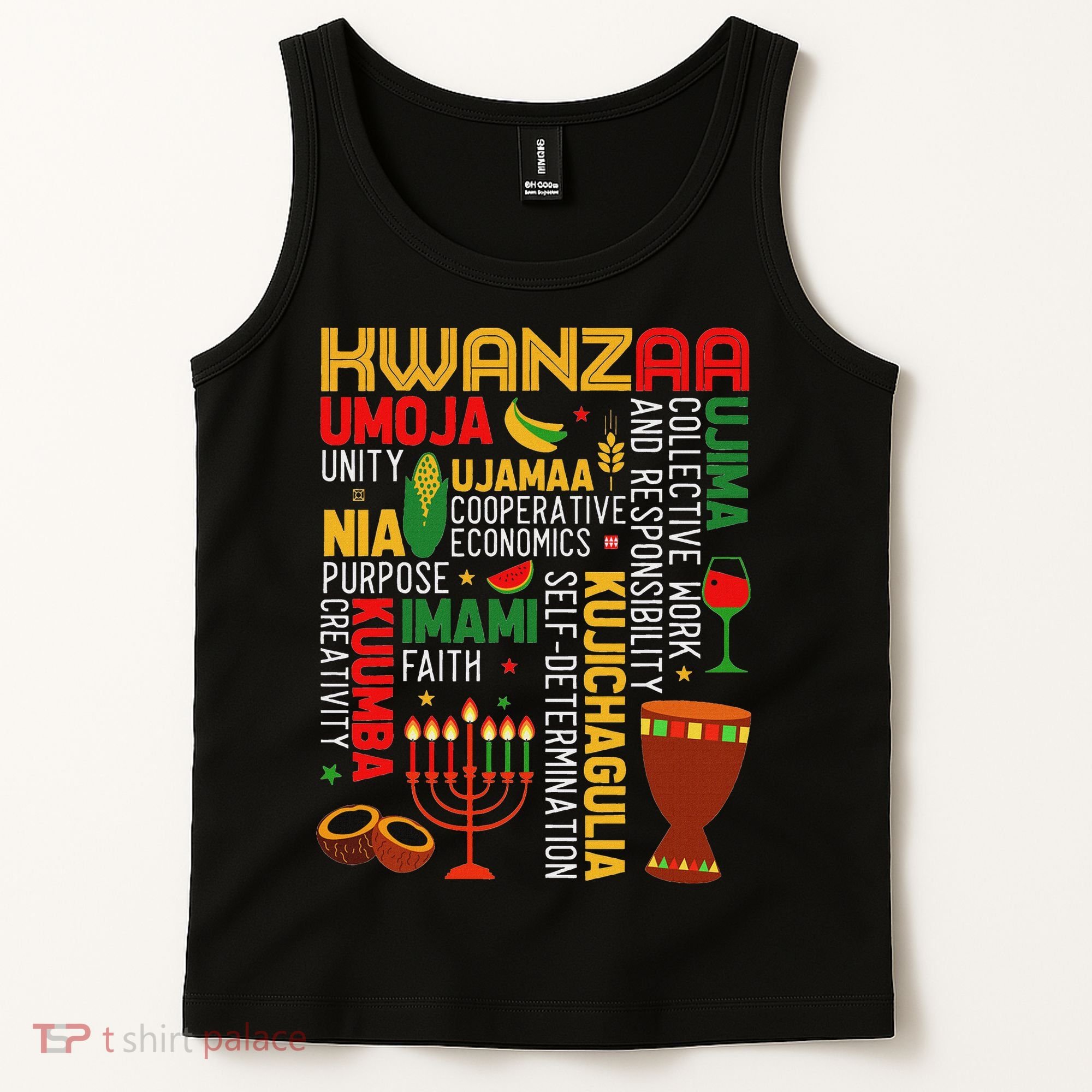 Seven Principles Of Kwanzaa Proud African American Holiday Tank Top