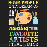 Some People Only Dream Of Meeting Art Teacher Teachers Gift Beanie thumb 2