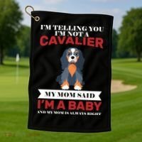 Spoiled King Charles Cavalier Golf Towel thumb 1