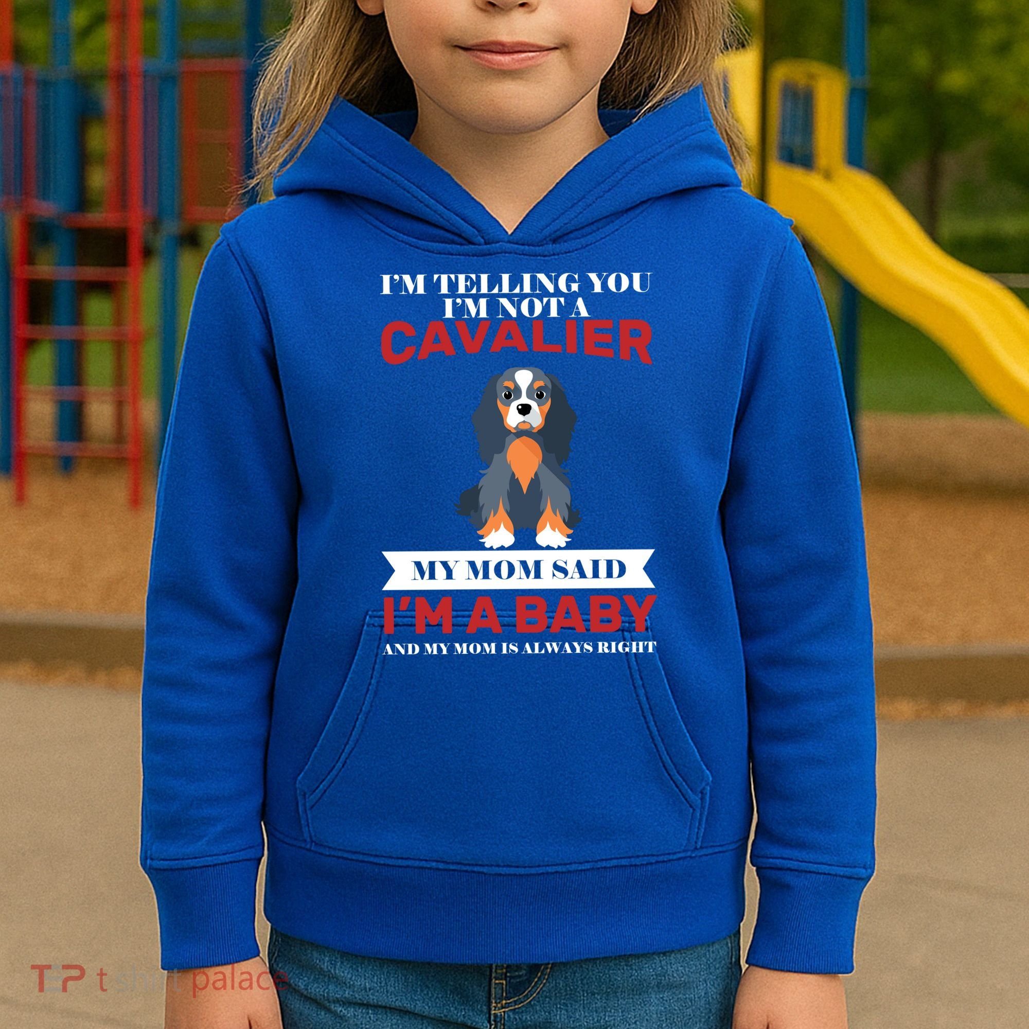 Spoiled King Charles Cavalier Kids Hoodie