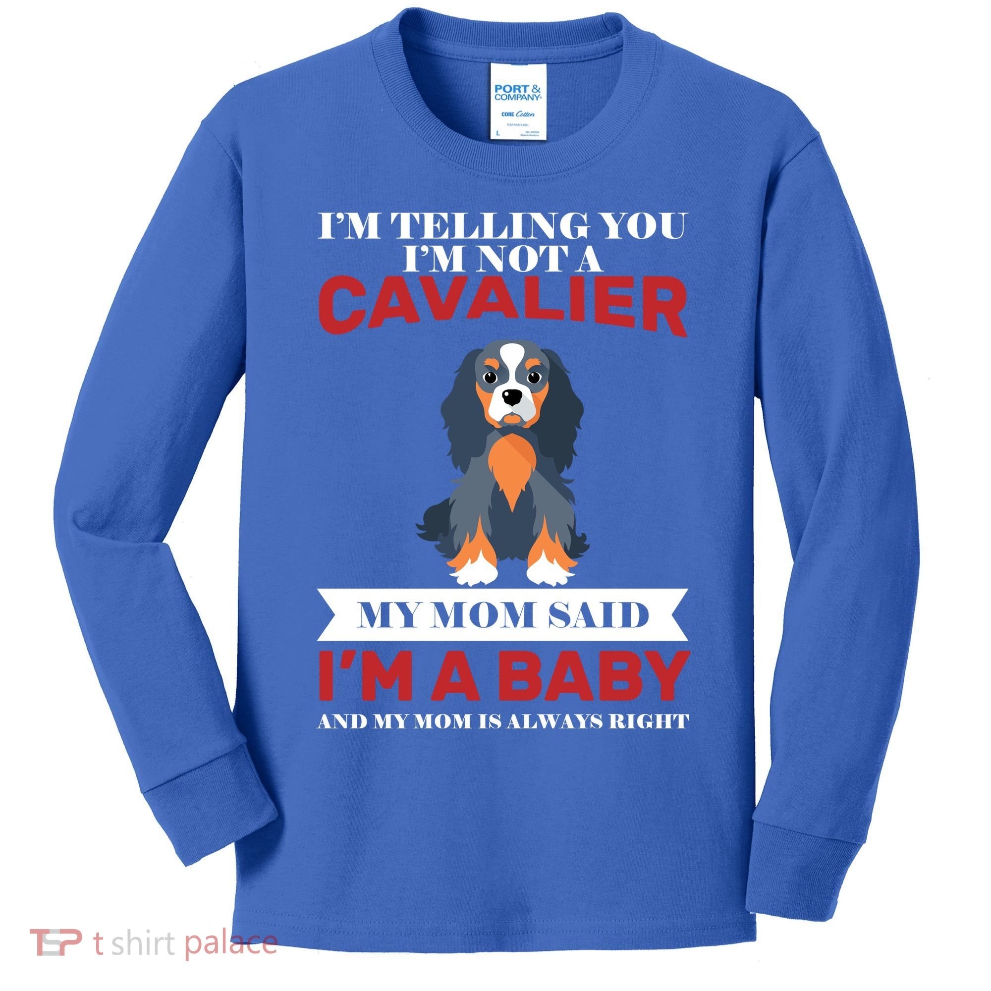 Spoiled King Charles Cavalier Kids Long Sleeve Shirt