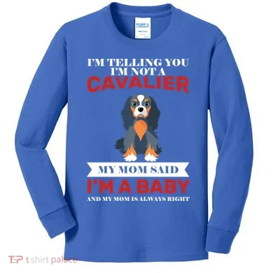 Spoiled King Charles Cavalier Kids Long Sleeve Shirt