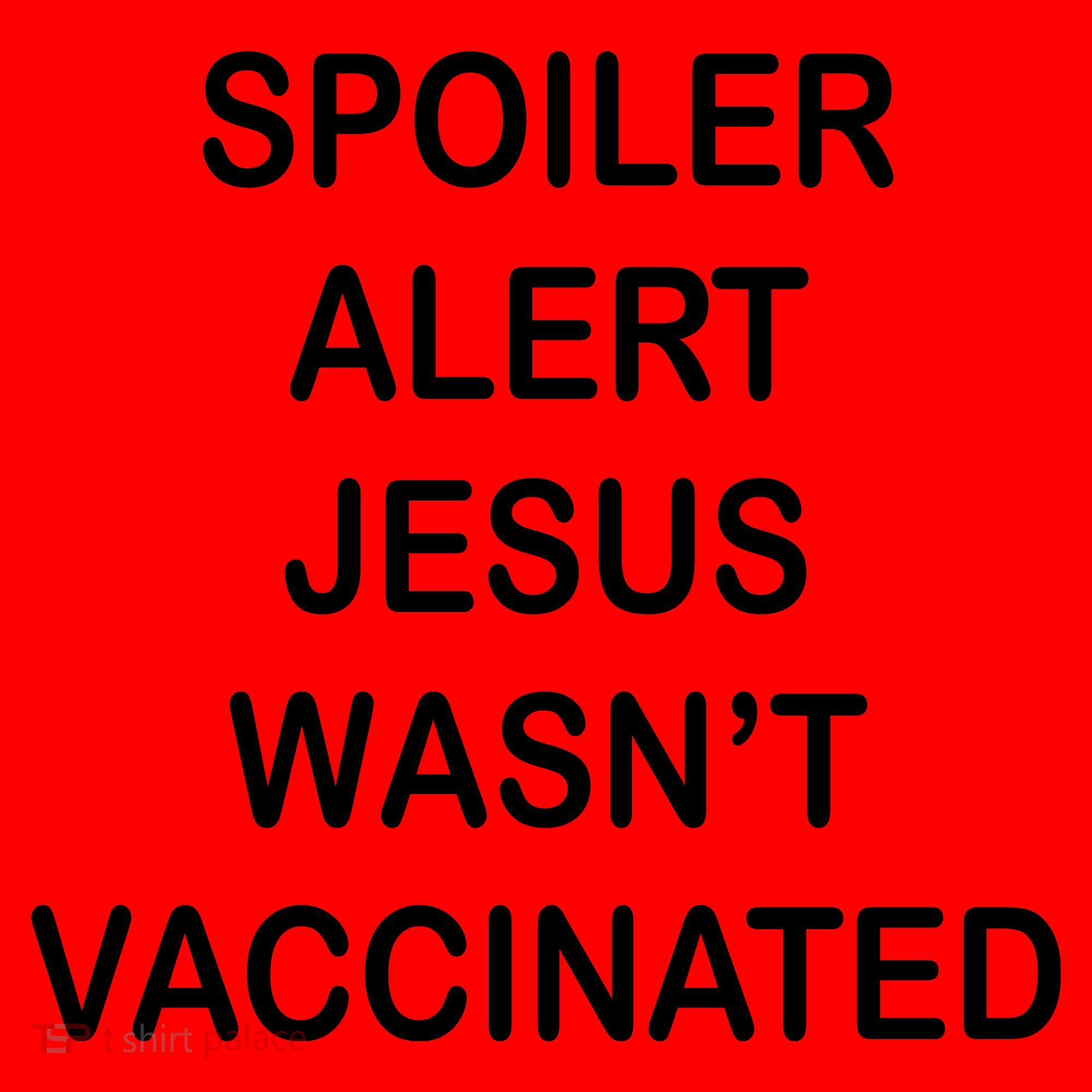 Spoiler Alert Jesus Wasn't Vaccinated Santa Hat
