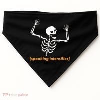 Spooking Intensifies Scary Skeleton Meme USA-Made Doggie Bandana thumb 0
