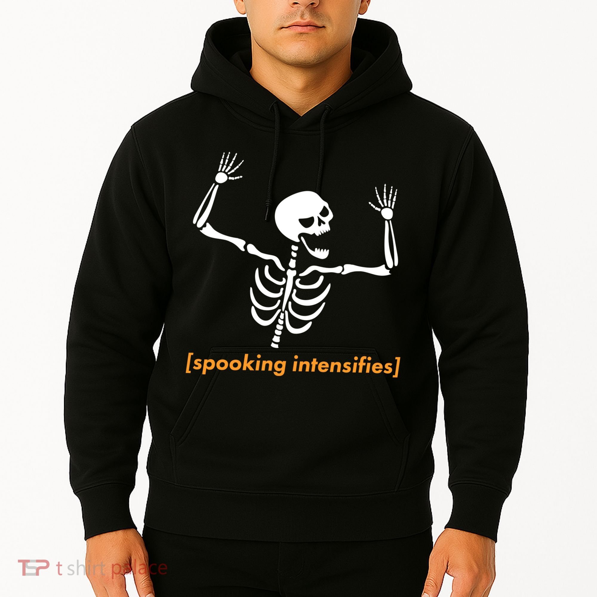 Spooking Intensifies Scary Skeleton Meme Hoodie