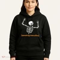 Spooking Intensifies Scary Skeleton Meme Hoodie thumb 5