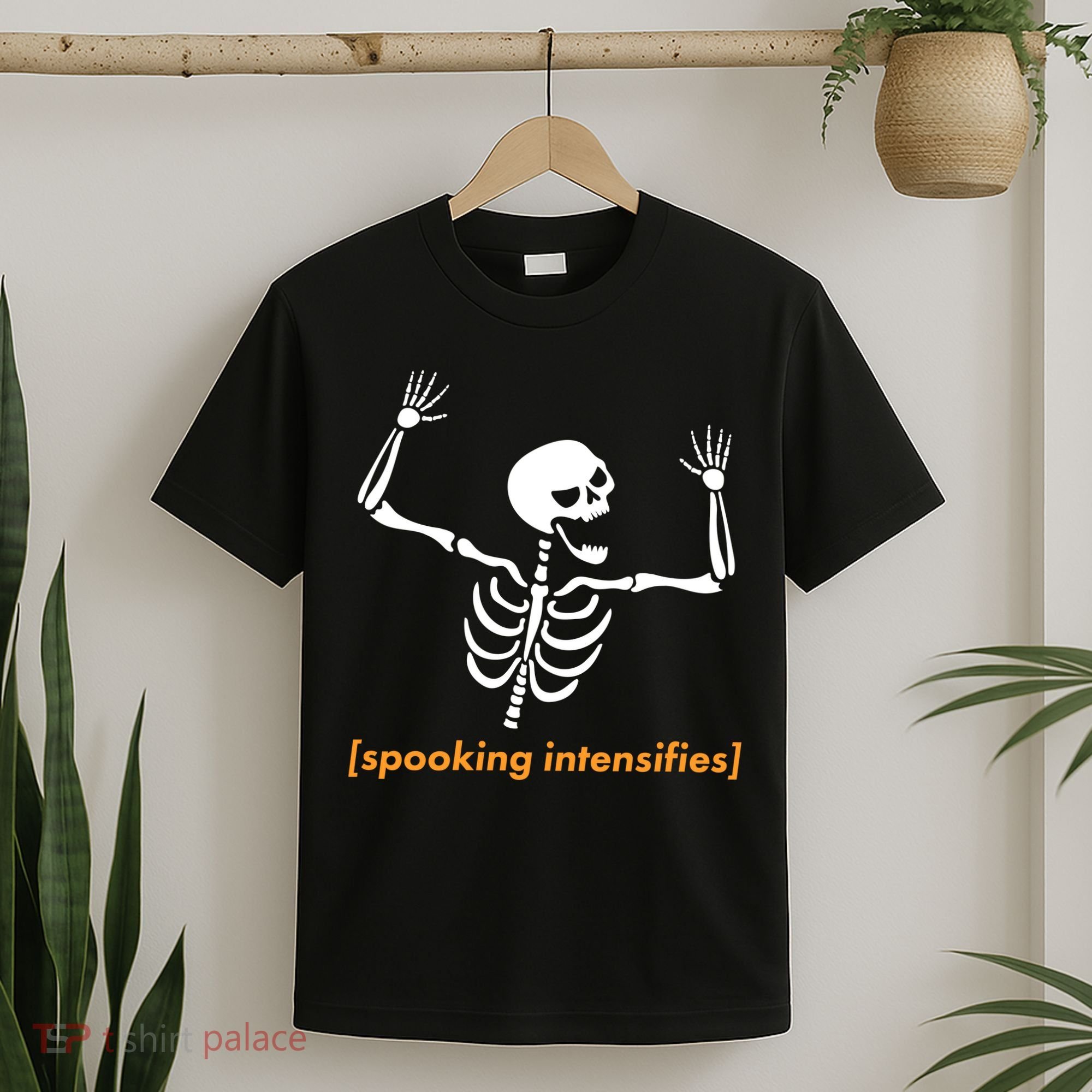 Spooking Intensifies Scary Skeleton Meme T-Shirt