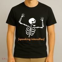 Spooking Intensifies Scary Skeleton Meme T-Shirt thumb 3