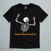 Spooking Intensifies Scary Skeleton Meme T-Shirt thumb 5