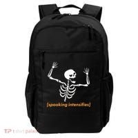 Spooking Intensifies Scary Skeleton Meme Backpack thumb 0