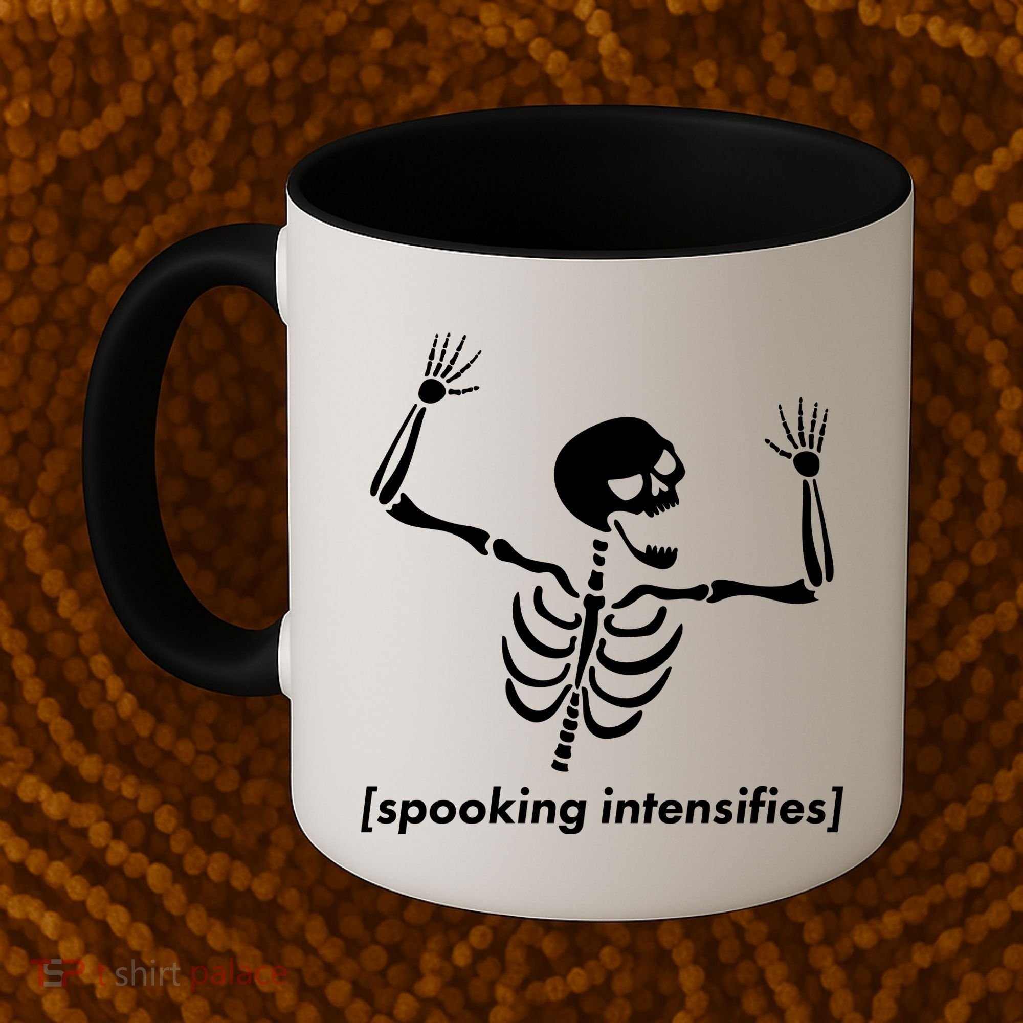 Spooking Intensifies Scary Skeleton Meme Coffee Mug