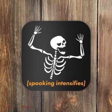 Spooking Intensifies Scary Skeleton Meme Coaster
