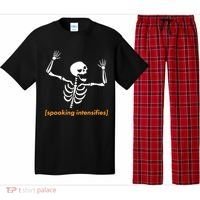 Spooking Intensifies Scary Skeleton Meme Pajama Set thumb 0