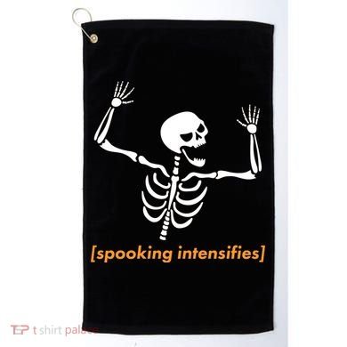 Spooking Intensifies Scary Skeleton Meme Golf Towel