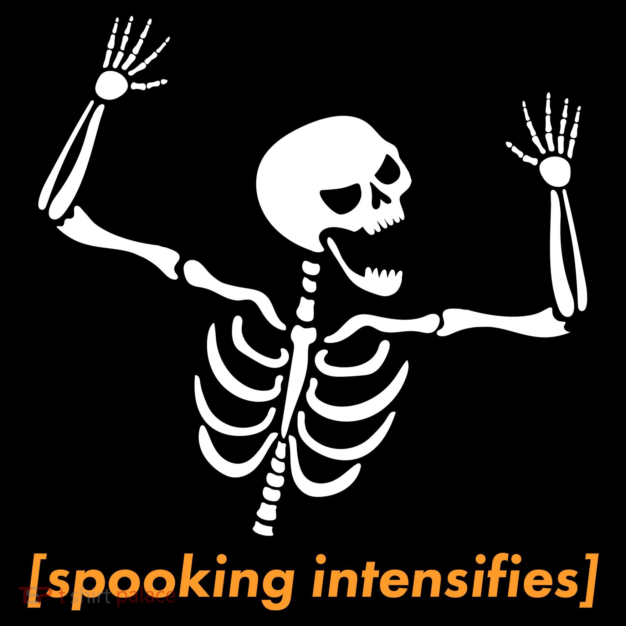 Spooking Intensifies Scary Skeleton Meme Kids Long Sleeve Shirt