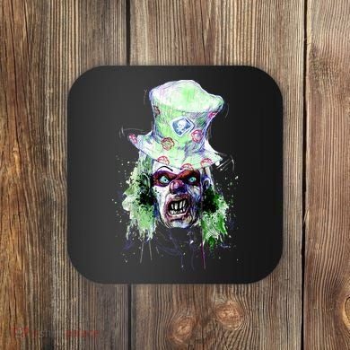 Spooky Clown Face Coaster
