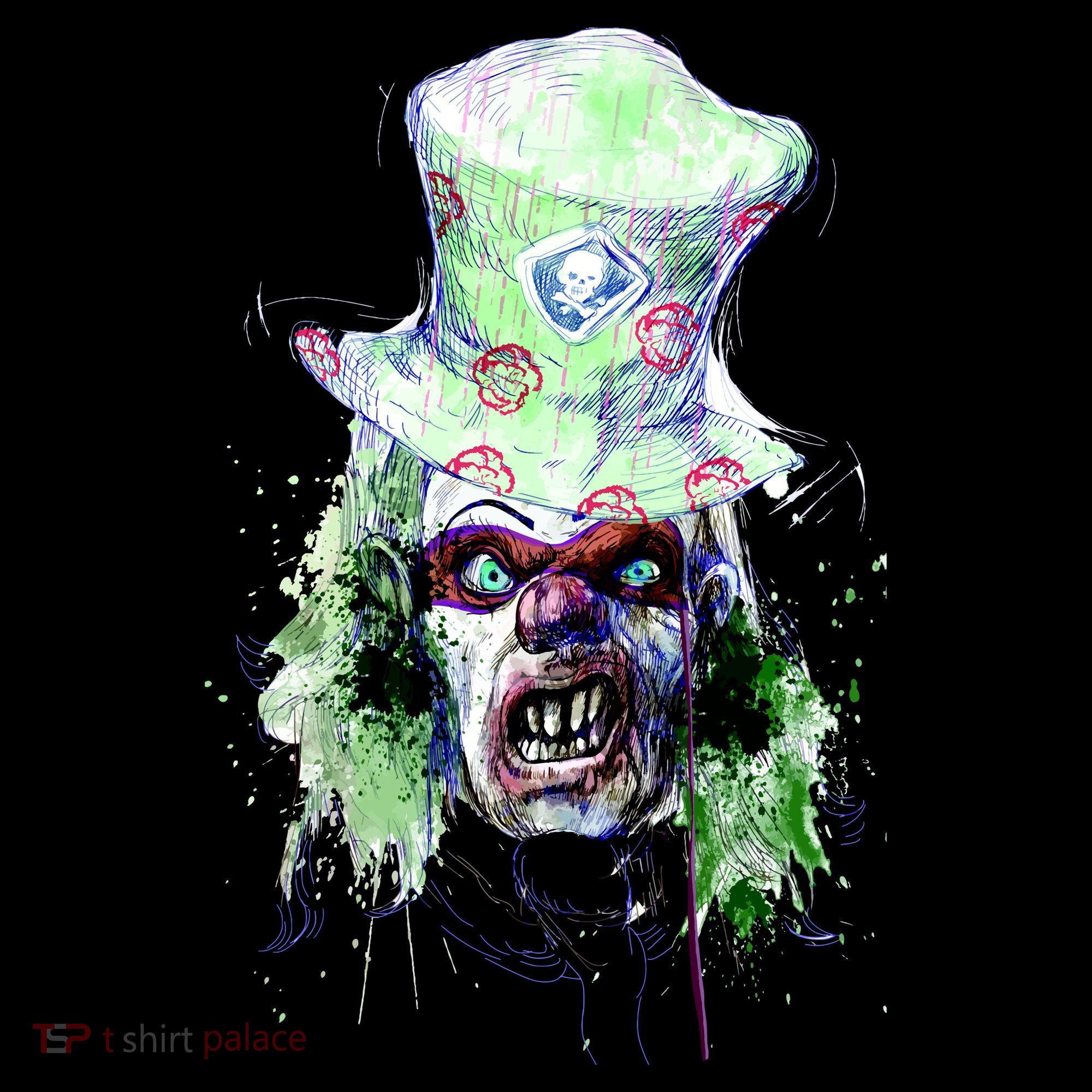 Spooky Clown Face Women's Hoodie