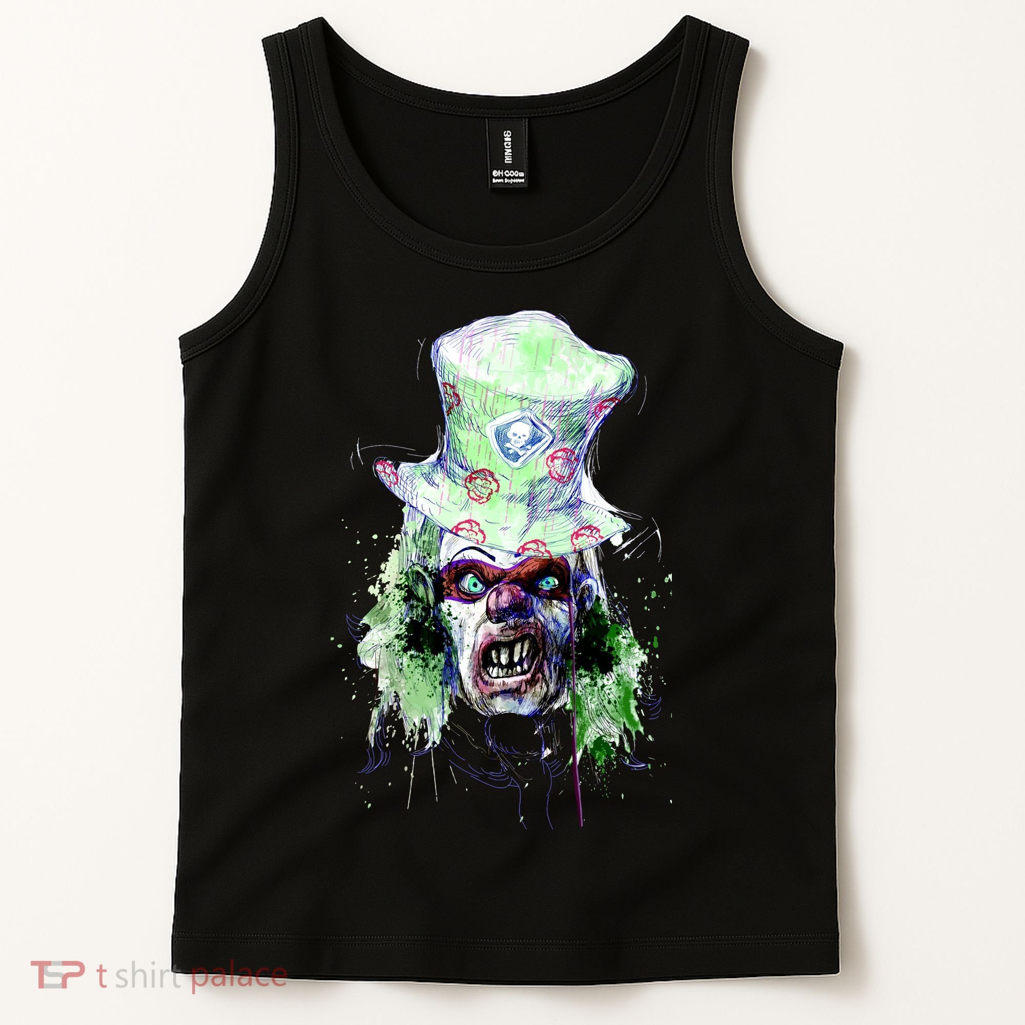 Spooky Clown Face Tank Top