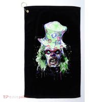 Spooky Clown Face Golf Towel thumb 0