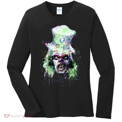 Spooky Clown Face Women's Long Sleeve Shirt