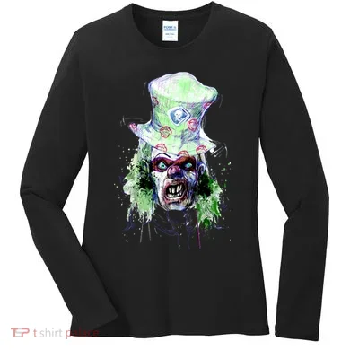 Spooky Clown Face Women's Long Sleeve Shirt