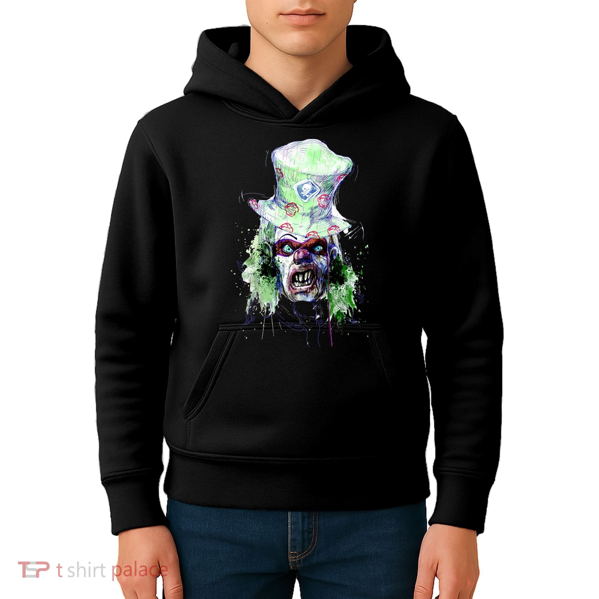 Spooky Clown Face Kids Hoodie