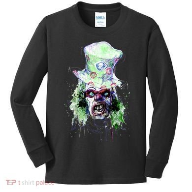 Spooky Clown Face Kids Long Sleeve Shirt