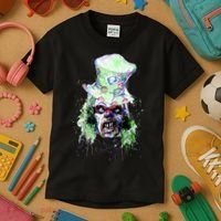 Spooky Clown Face Kids T-Shirt thumb 3