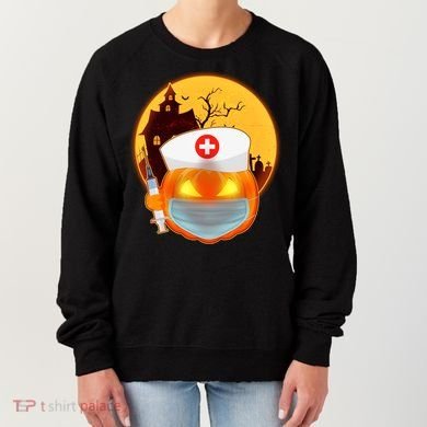 Spooky Halloween Nurse Pumpkin Women's Sweatshirt