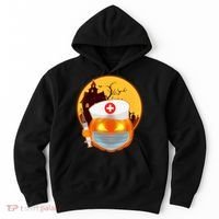 Spooky Halloween Nurse Pumpkin Hoodie thumb 0