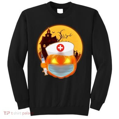 Spooky Halloween Nurse Pumpkin Sweatshirt