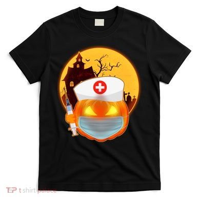 Spooky Halloween Nurse Pumpkin T-Shirt