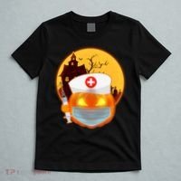 Spooky Halloween Nurse Pumpkin T-Shirt thumb 5